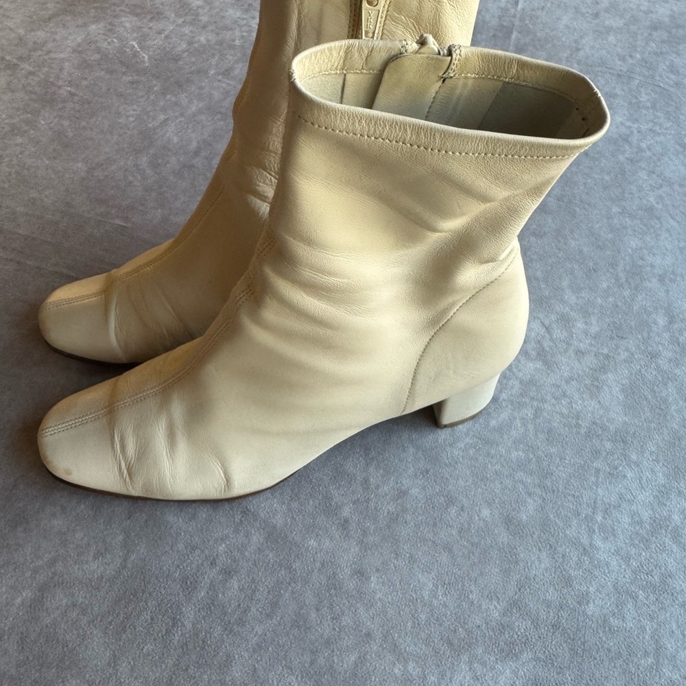 By Far Elegant Cream Ankle Boots - Picture 2 of 15
